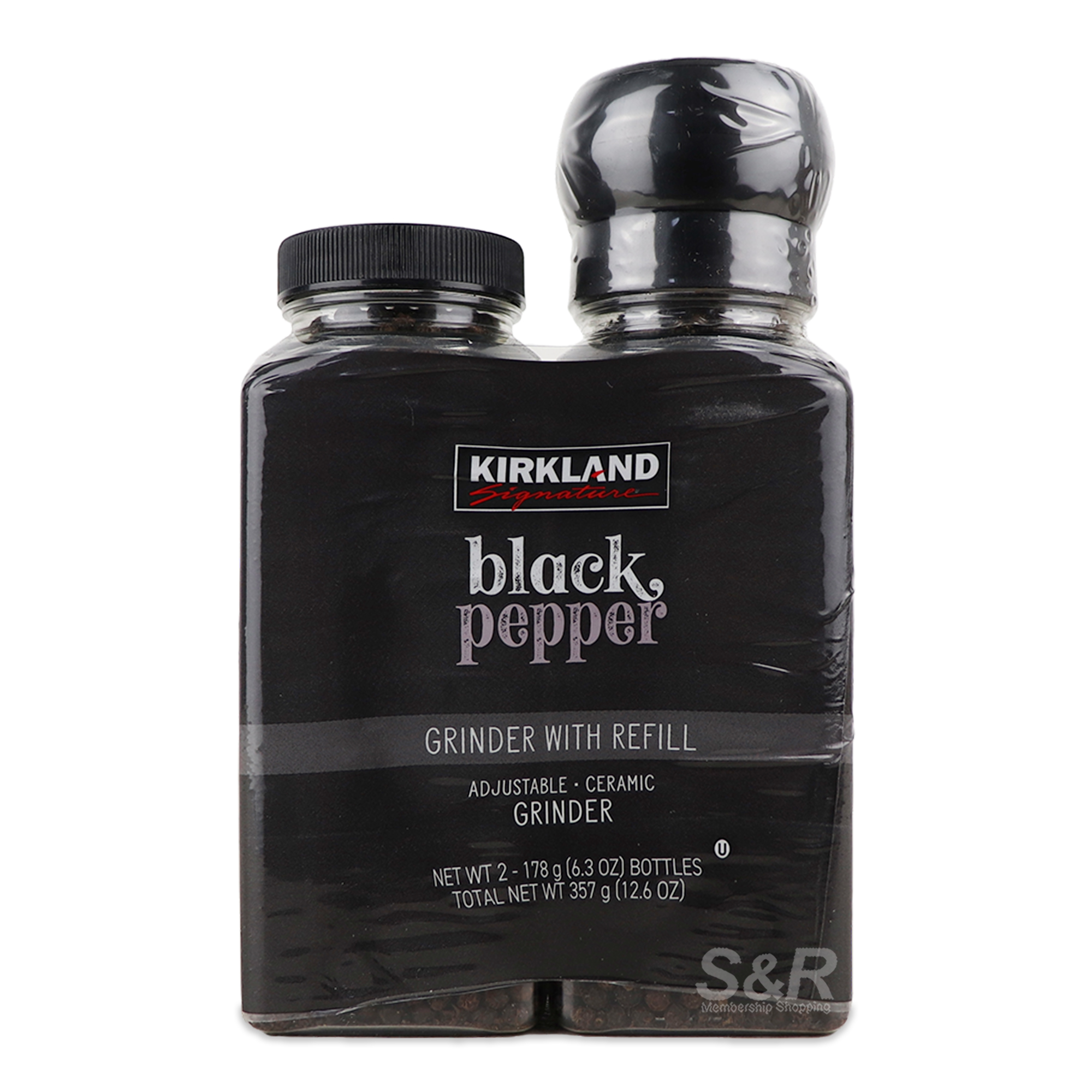 Kirkland Signature Black Pepper Grinder with Refill 357g